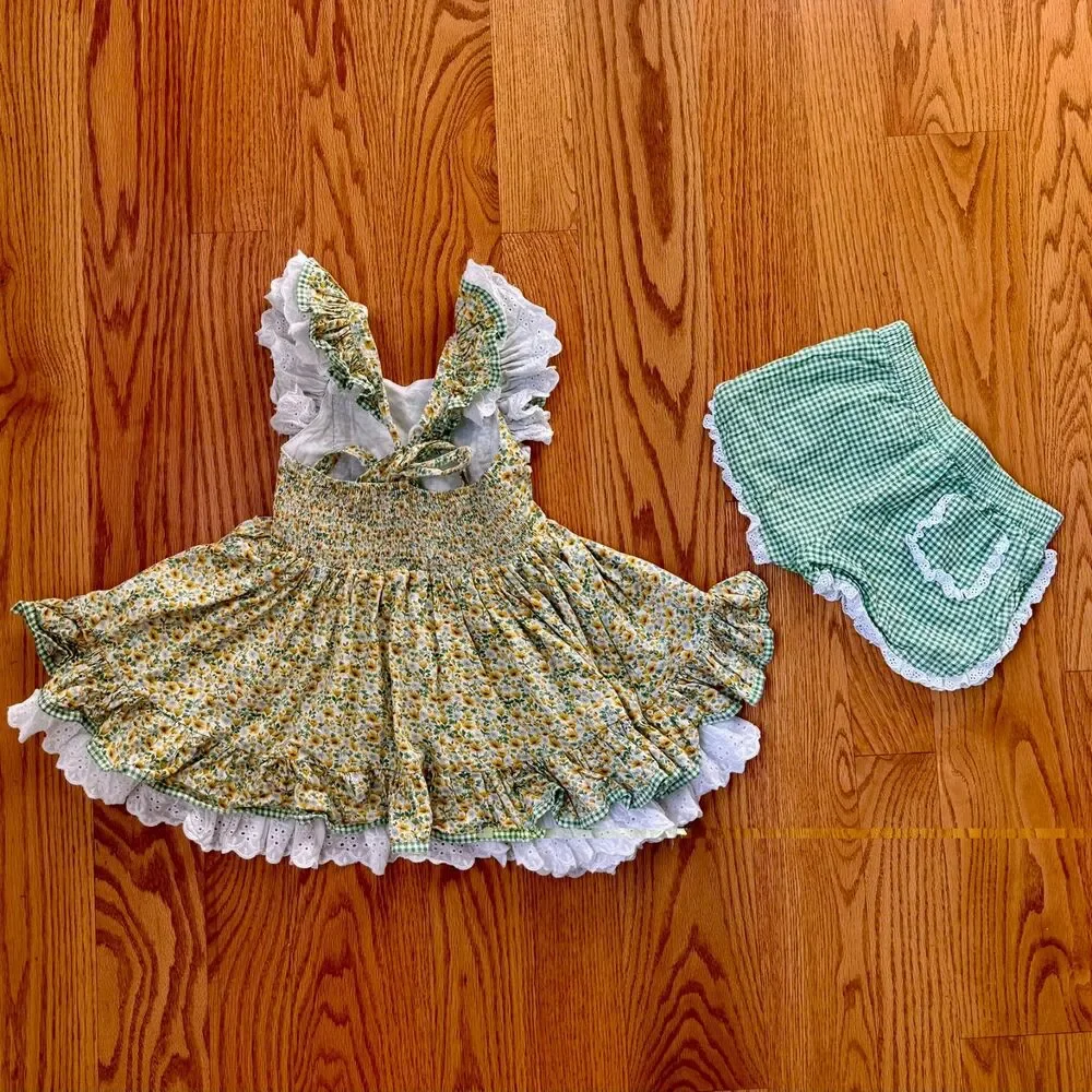 EUC sz 6 Love and Grow Sunflower Pinafore